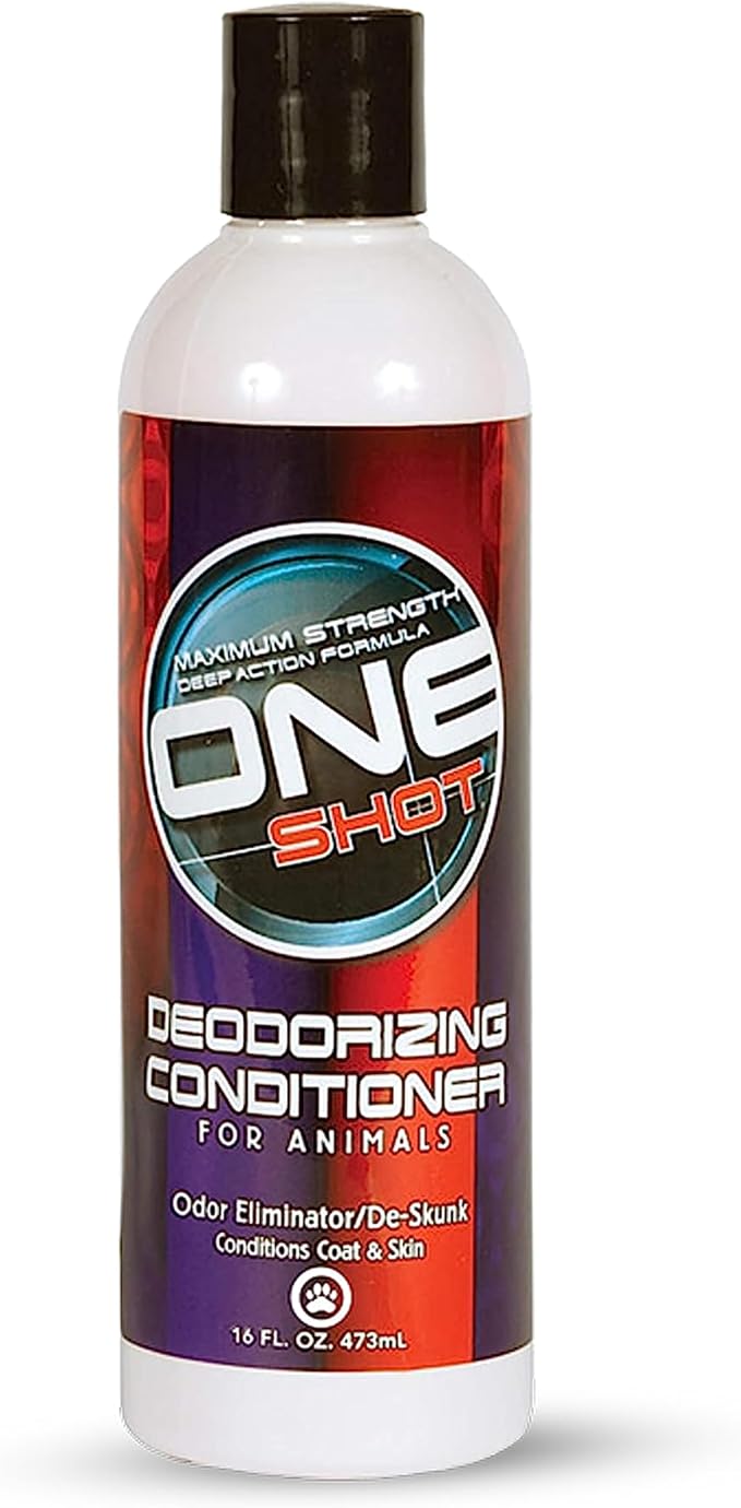 Best Shot ONE Shot Deodorizing Conditioner, Hydrating and Moisturizing Conditioner for Dogs, Cats, Horses, and Livestock, Removes Stubborn Odors, 16 Oz.