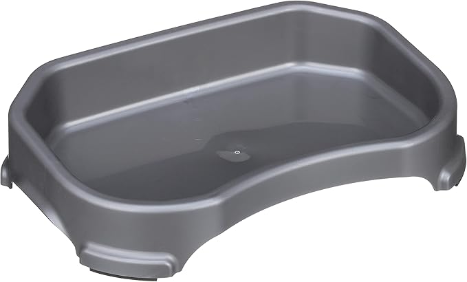 Neater Pet Brands Large Capacity Outdoor Dog Water Bowl for Small Dogs, Cats, Reptiles, Birds, & Small Animals, Outdoor Water Bowls for Dogs (8 Cups), Feed Bowl & Trough, Indoor or Outside, Grey