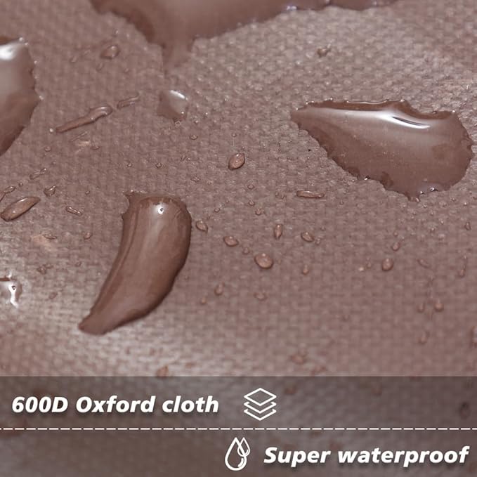 PJYuCien Dog Playpen Bottom Pad,Fits 24 Inch 8 Panels Regular Octagon Metal Exercise Pet Pen,Elastic Buckles Connections,Brown (Note:Fence Not Included)