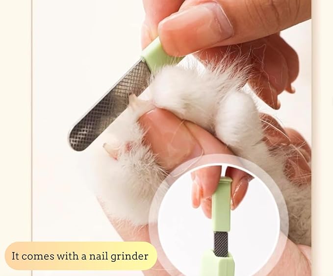 3 in 1 Dog & Cat Pets Nail Clippers and Trimmers-with Safety Guard to Avoid Overcutting. LED Dog Nail Clipper with Light, Illuminates Nails or Bloodline for Safe and Easy Trimmers,for Cats & Dogs