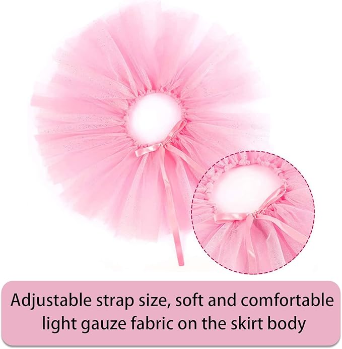 Petank Dog Birthday Party Decorations,Pet Birthday Party Supplies with Cute Pink Tutu Skirt Outfit,Happy Birthday Banner,Crown Hat for Dog Birthday Set (Pink)