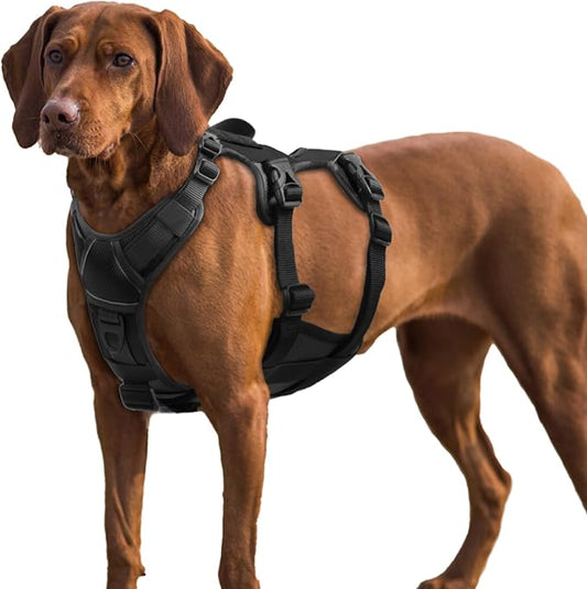 AUROTH Dog Harness, Escape Proof Dog Harness for Large Dogs, No Pull Dog Harness with Lift Handle, Soft Padded Reflective Adjustable Dog Vest Harness, Large Dog Harness for Walking Hiking Training