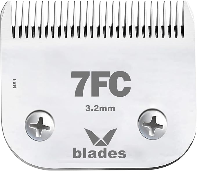 7FC Clipper Blade Dog Grooming Compatible with Andis Clippers Carbon Infused Steel Detachable Ceramic Sharp Edge Also Compatible with Wahl/Oster Dog Clippers