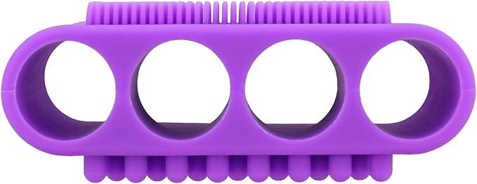 MiMu Silicone Pet Brush - Purple Deshedding Brush for Routine Deep Cleaning and Massaging Wet or Dry Dog Shedding Tool
