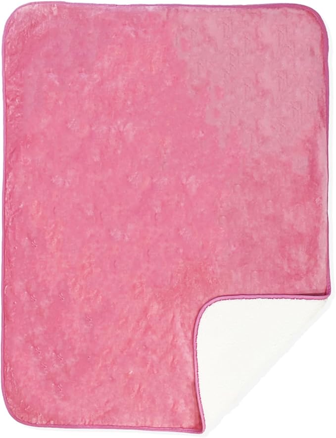 Bucephalus Waterproof Dog Blanket, Thick Reversible Soft Pet Blankets for Couch Bed Protection, Pee Proof Sherpa Fleece Blanket for Small Medium Large Dogs Puppy Cats Washable (Pink,30"×40")