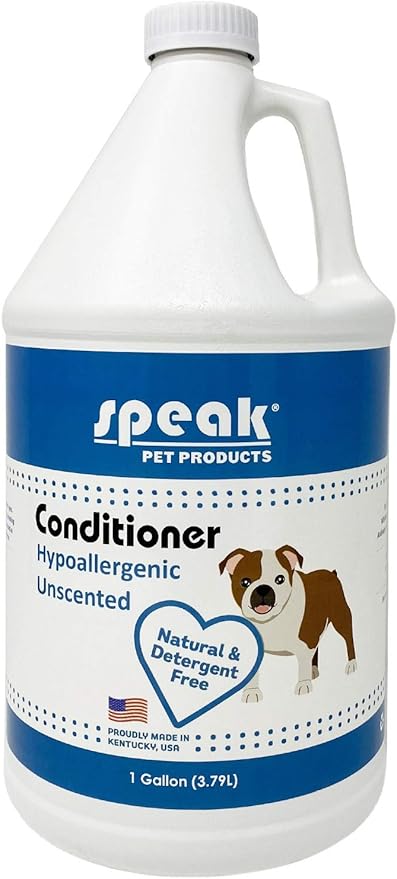 Natural Leave-in Conditioning Spray Refill, Hypoallergenic Unscented, for Dogs 1 Gallon