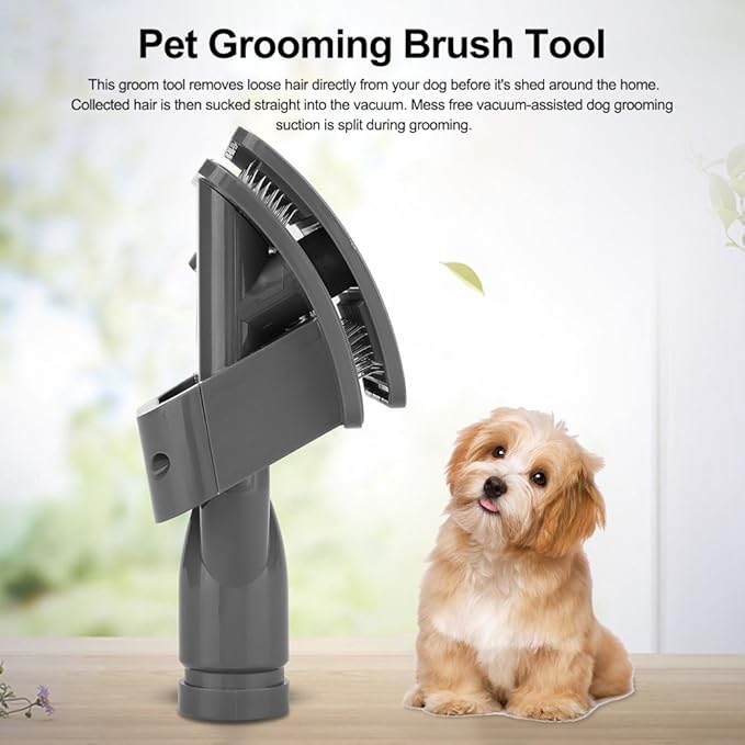 Garosa Pet Shedding Brush Vacuum Attachment Dog Clearer Tool Vacuum Cleaner Accessories for Cat Dog Hair Deshedding Groomer