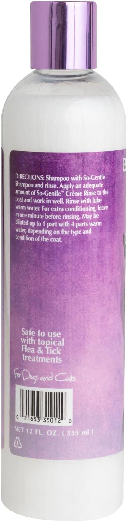 Bio-Groom So-Gentle Hypoallergenic Dog Conditioner – Tearless, Cat & Dog Bathing Supplies, Puppy Wash for Gentle Skin, Cruelty-Free, Made in USA, Tear-Free Dog Products – 12 fl oz 1-Pack