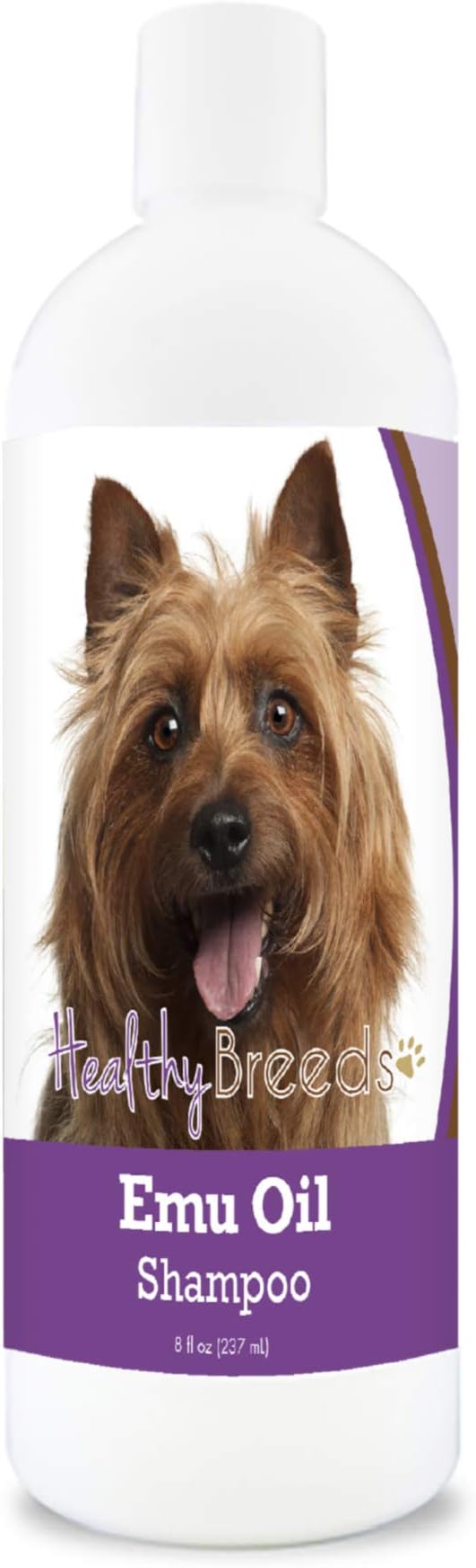 Healthy Breeds Australian Terrier Emu Oil Shampoo - Gentle Cleanser That Provides Soothing Relief of Inflammation While Restoring Moisture Balance - Fruity Scent - 8 oz