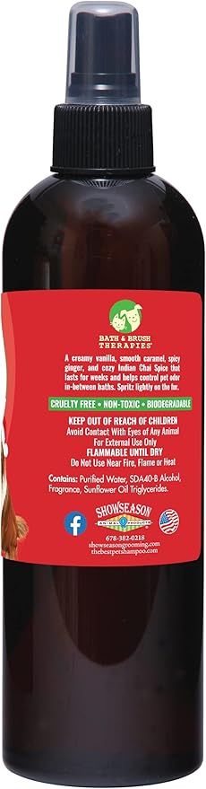 Bath & Brush Therapies® Holiday Hug Dog Cologne 12.5 oz. | Dog Perfume Long Lasting | Deodorizing Spray