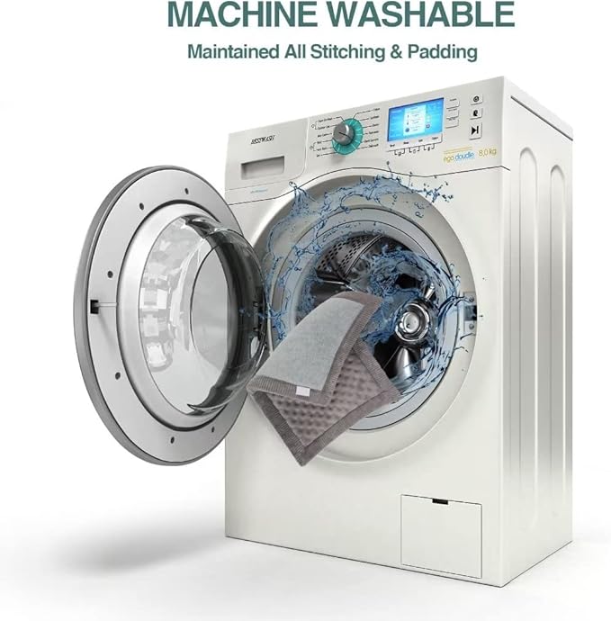 Dog Crate Pad 30x19 inch Gray Memory Foam Dog Bed Mat for Small Medium Dog Grey Washable Puppy Sleeping Bed Anti Slip