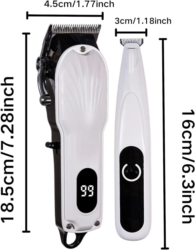 Grooming Kit and Paw Trimmer for Cat Dog 2 in 1 Cordless Hair Clippers for Matted Hair Cats Dogs Quiet Shaver for Thick Hair Pets Horse Animals
