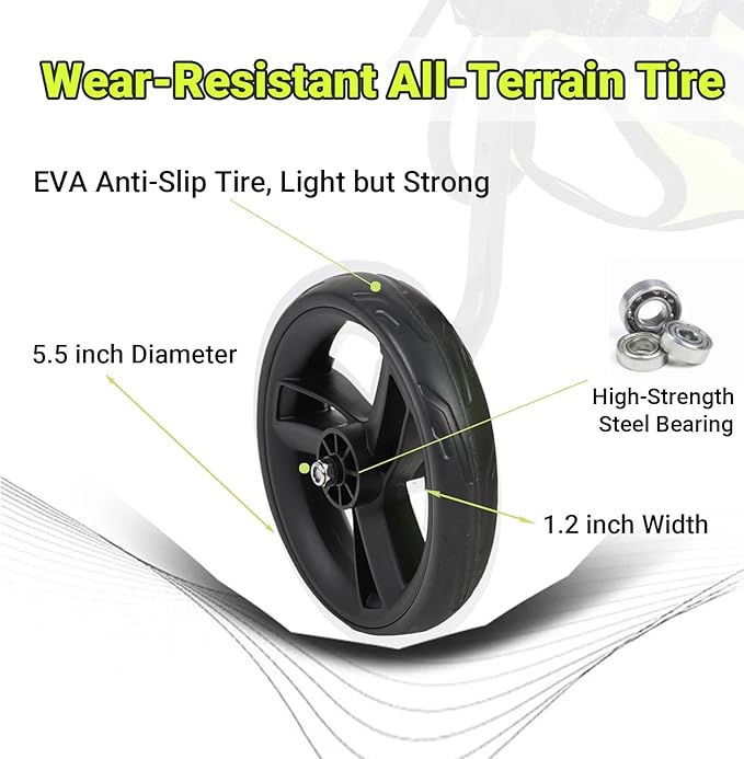 Adjustable Dog Wheelchair for Back Legs, Max 22 lbs - Includes High-Visibility Vest, Leash & Sling Lift, for Paralyzed, Injured, or Disabled Dogs