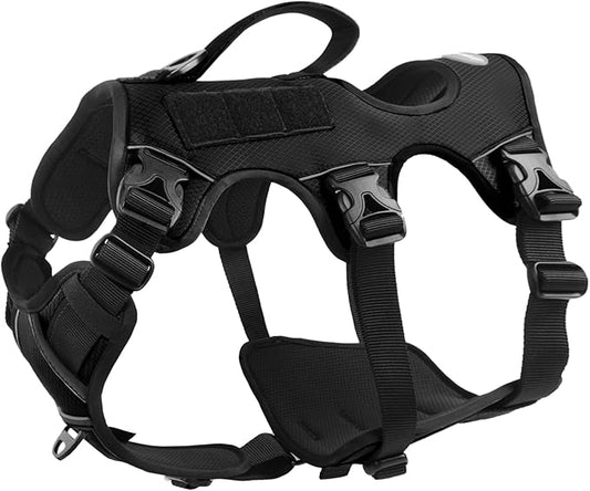 AUROTH Dog Harness, Escape Proof Dog Harness for Medium Sized Dog, No Pull Dog Harness for Large Dogs, Soft Padded Reflective Adjustable Dog Vest Harness with Lift Handle, Harness Medium Size Dog
