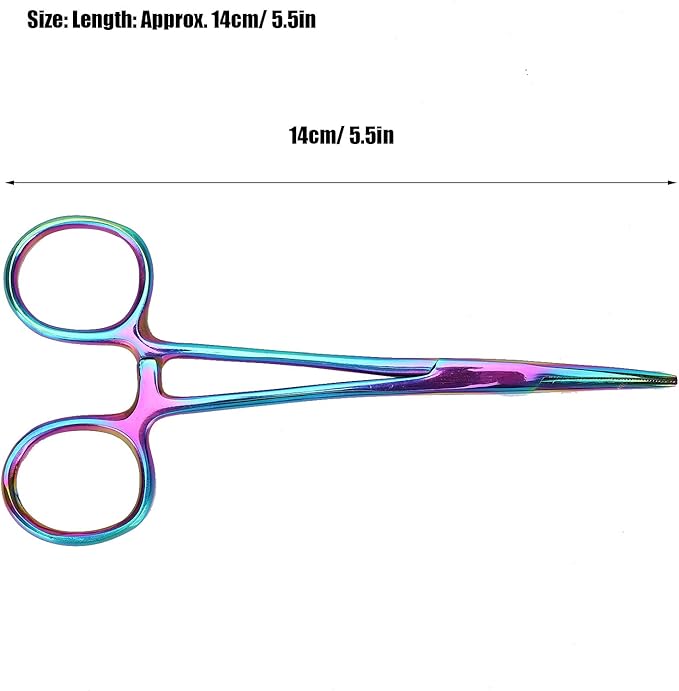 Hemostat Forceps, Dogs Cats Hemostat Forceps Scissors Dog Grooming Ear Cleaning Straight Clamp Ear Hair Clamp Pulling Shears Plier