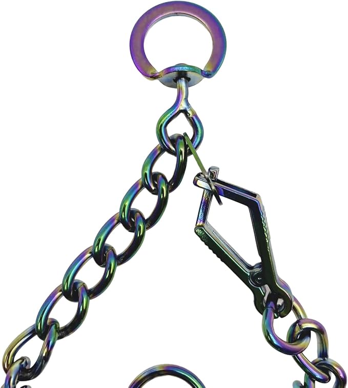 No Pull Dog Collar Adjustable Quick Release Dog Training Collar with Quick Release Buckle for Small Medium Large Dogs (Rainbow Color, M)