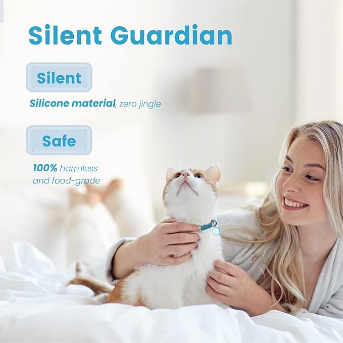 Pawaii QR Code Pet ID Tag, Silent Silicone Dog ID Tag, Modifiable Pet Online Profile, Free Online Pet Page Emergency Contact, Scan QR Receive Instant Pet Location Alert Email, 1Pack (Sky Blue)