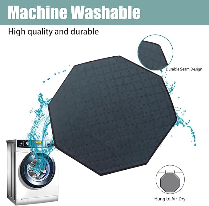 Dog Playpen Mat, Washable Pee Pad for Octagon Puppy Playpen Whelping Pad Leakproof Potty Training Pad Liner for Playpen Crate Kennel Indoor