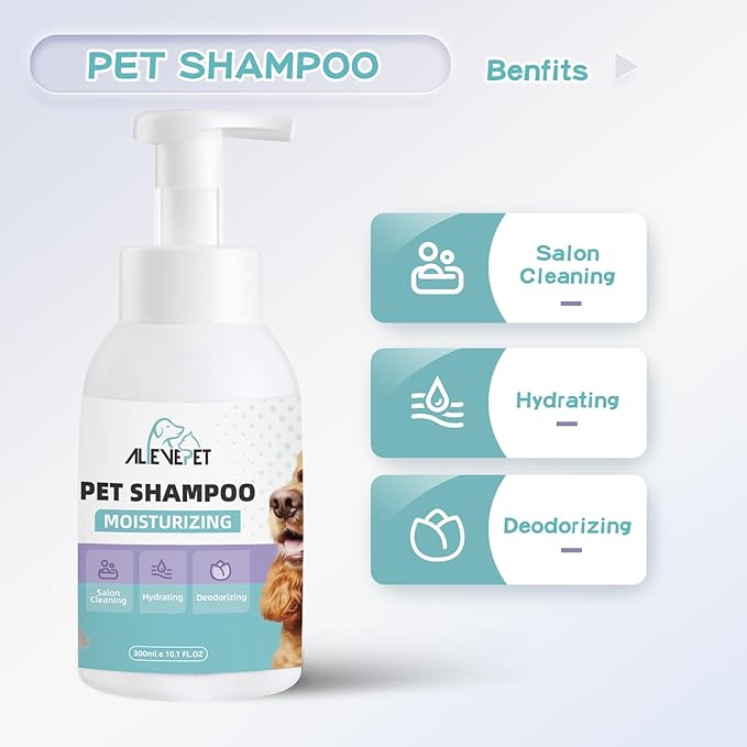 Dog Shampoo - Effective and Gentle Shampoo for Dogs and Cats with Natural Extracts- 300ml（10.1 FL.OZ）