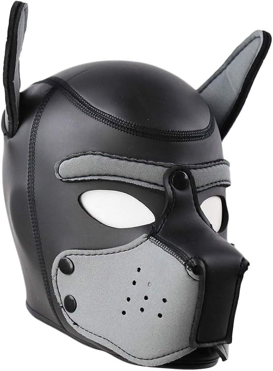 Neoprene Puppy Hood Camo Full Face Mask Cosplay Costume Dog Head Masks
