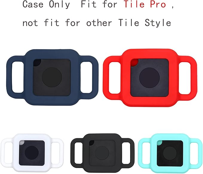 [2 Pack] Pet Cover Case for Tile Pro,Item Finder Holder for Tile Pro Tracker,Silicone Cat Collar Attachment Fit for Item Finders,Birthday Party Supplies Gift for Dogs Cats
