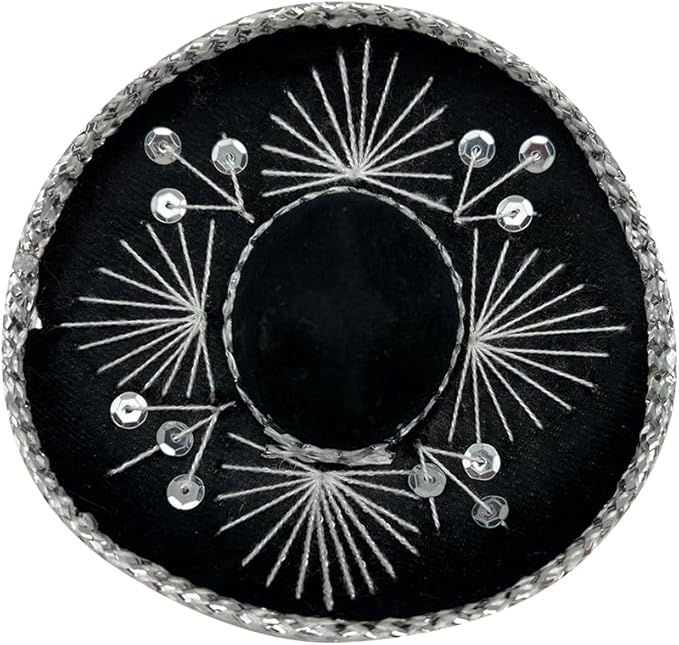 Mini Mariachi Hat 6 inch Black Sombrero for Fiesta Themed Parties for Small Dog/Cat Costume
