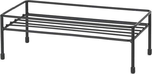 PetRageous 81030 Gizmo's Set The Table Steel Frame Dog Feeder, 3-Inch Tall Dining Table by 13-Inch Long and 5.75-Inch Wide, Holds Two 5.5-Inch Diameter Bowls, for Small and Medium Dogs and Cats, Black