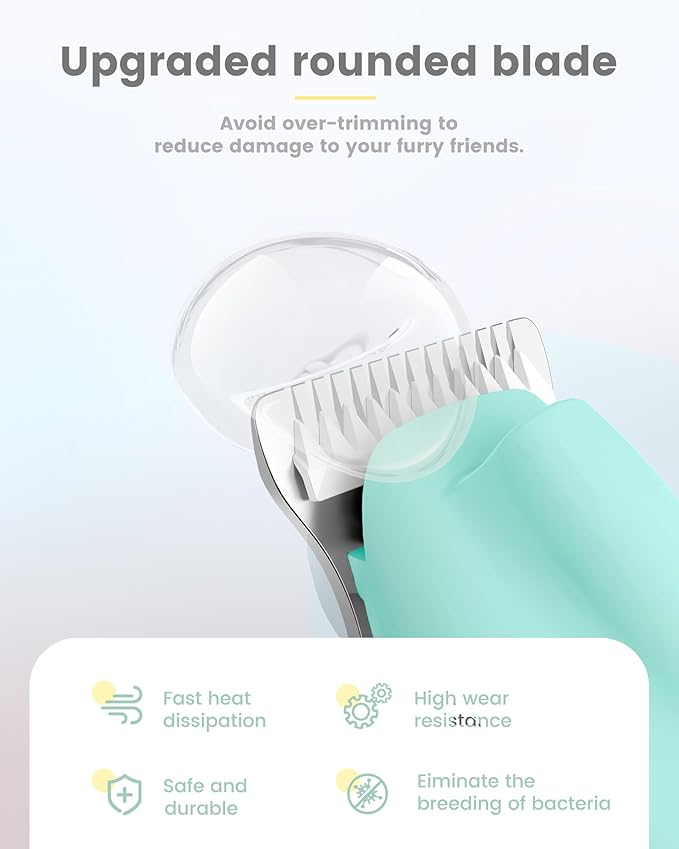 Dog Paw Trimmer with LED Display, 35dB Ultra-Low Noise Paw Trimmer for Dogs, Cordless Dog Clippers for Grooming with LED Light, Type-C Rechargeable Dog Hair Clippers for Paws, Ears, Face, Rump