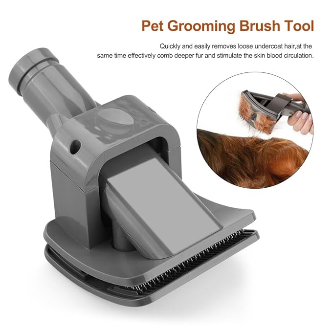 Garosa Pet Shedding Brush Vacuum Attachment Dog Clearer Tool Vacuum Cleaner Accessories for Cat Dog Hair Deshedding Groomer