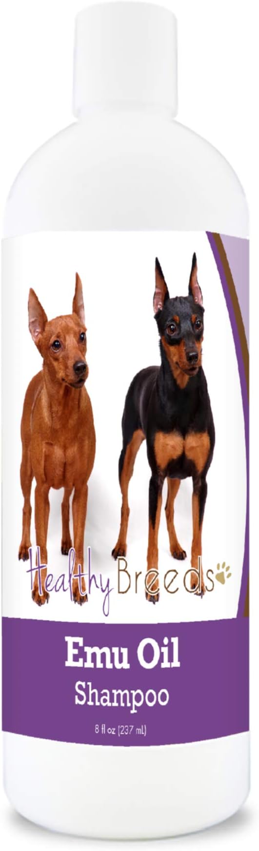 Healthy Breeds Miniature Pinscher Emu Oil Shampoo - Gentle Cleanser That Provides Soothing Relief of Inflammation While Restoring Moisture Balance - Fruity Scent - 8 oz