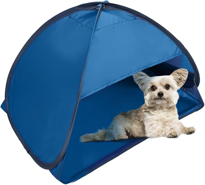 Beach Sun Shelters Pop Up Beach Tent, 1 PCS Portable Sun Shelter Tent for Anti-UV Windproof Camping Picnic Tent Small Dogs Cats and Other Small Pets, Blue