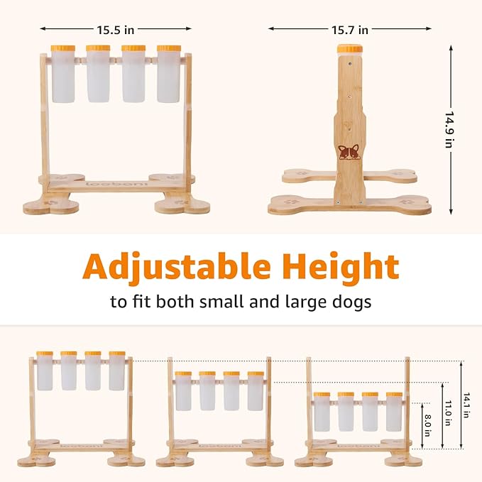 LOOBANI Dog Puzzle Toys Wooden - Interactive Toys for Boredom, IQ Training and Mental Brain Stimulation, Treat Dispensing and Entertainment Toys/Food Slow Feeder for Small to Large Dogs