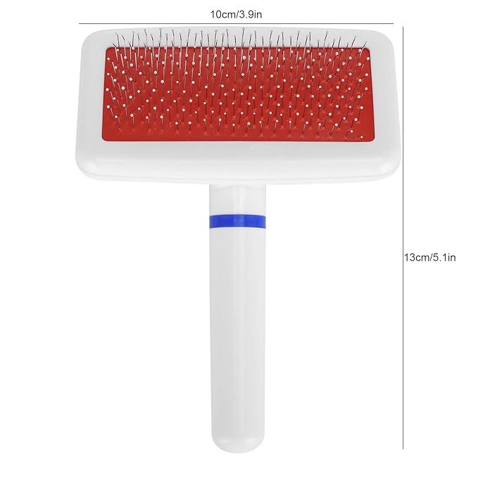 Cleaning Slicker Brush, Pet Grooming Tool Pet Brush Comfortable Design Smoothly Plastic+Stainless for Fluffing for Small Pets for Medium Pets for Tidying