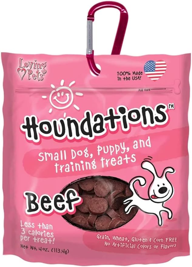 Loving Pets Houndations Beef Training Treats Dog Treat, 4 Oz/One Size, Multi (8151)