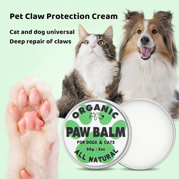 Cat Dog Paw Balm Wax(2 Oz), Relieve Restores Dry Dog's Paw Blam, Natural Cream, for Cracked Dry & Damaged Paws Moisturizer & Protection for Dog Feet, Nose & Elbows Snout Soother for Cat Dogs Pet