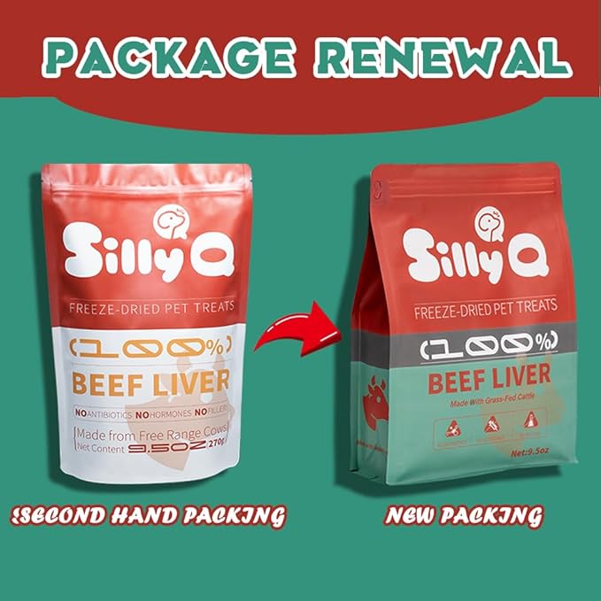 Freeze Dried Beef Liver Dog Treats & Healthy Snacks for Cat,100% Raw Beef Liver Cut Into Pieces,Soft Treats for Training & Rewards,Supplementing Trace Elements 9.5oz