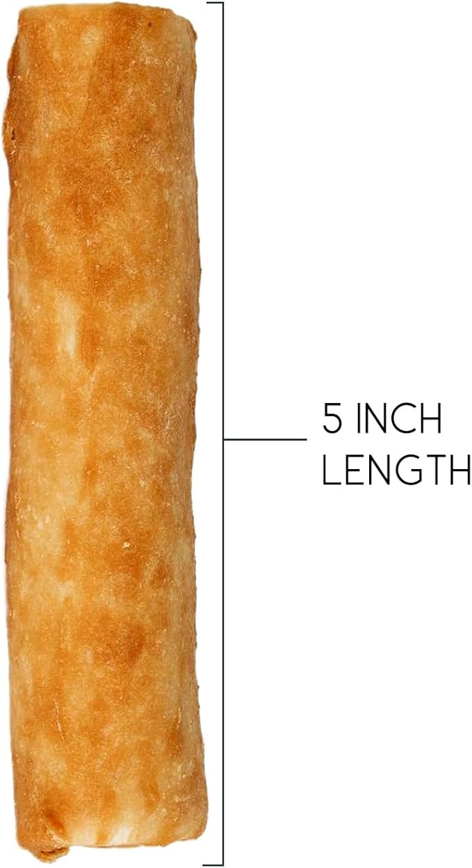 Collagen Chews for Dogs, Dog Chews Long Lasting, Rawhide Free, Real Chicken 5" Dog Treat - 4 Count