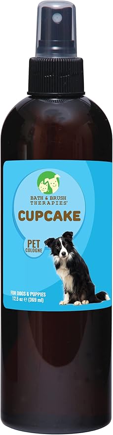 Bath & Brush Therapies® Cupcake Pet Cologne 12.5 oz. For Dogs | Long-Lasting Odor Eliminator | Paraben-Free | Biodegradable and Non-Toxic | Made in USA