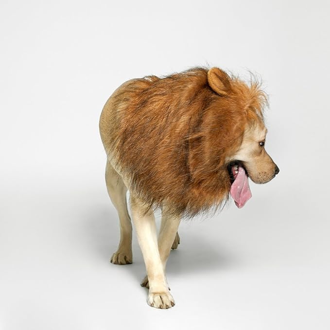 Realistic & Funny Lion Mane for Dogs Complementary Lion Mane for Dog Costumes for Medium to Large Sized Dogs Costumes for Animals
