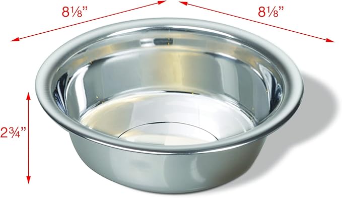 Van Ness 64-Ounce Lightweight Dish, Large, Stainless Steel