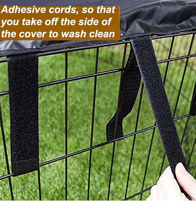 Dog Playpen Pet Playpen Mesh Fabric Top Cover- Sun Protection，Pet Cover for Dog Playpen for Indoor/Outdoor Use, 36" *36”