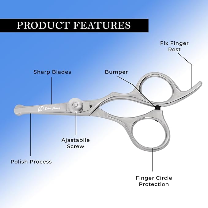 Dog Grooming Scissors,Stainless Steel Pet Scissor,Sharp and Durable Pet Grooming Shears for Dogs Cats for Home,Straight Pet Scissors with Safe Round Tips for Trimming,Dog Trimming Scissors