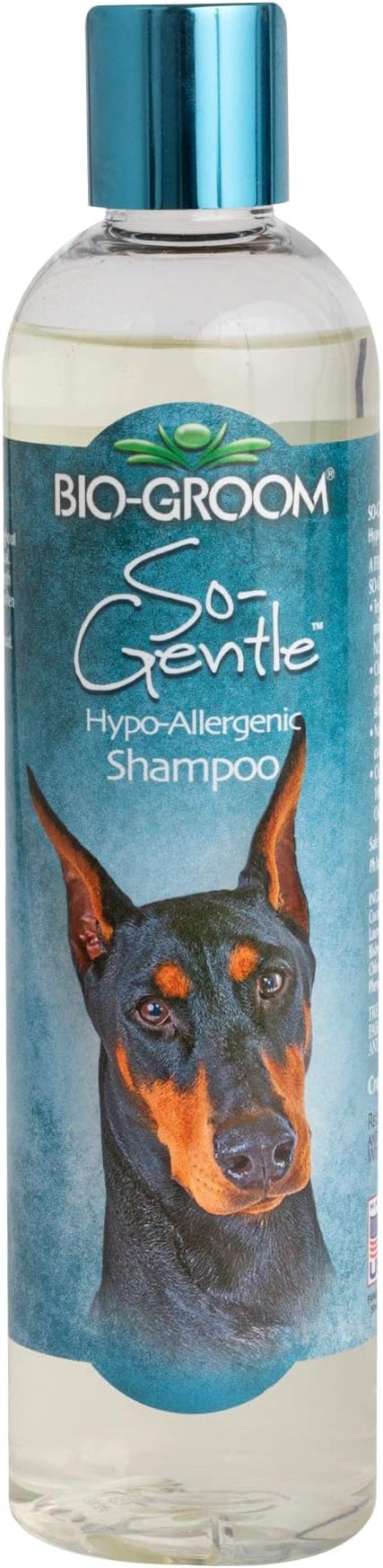 Bio-Groom So-Gentle Hypoallergenic Dog Shampoo - Tearless, Cat & Dog Bathing Supplies, Puppy Shampoo for Gentle Skin, Cruelty-Free, Made in USA, Tear-Free Dog Products - 12 fl oz 1-Pack
