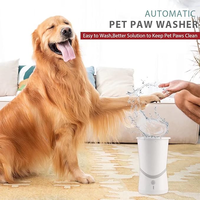Automatic Silicone Bristles Pet Paw Cleaner Cup - USB Charging, Portable for Muddy Claws, Designed for Small to Medium Dogs
