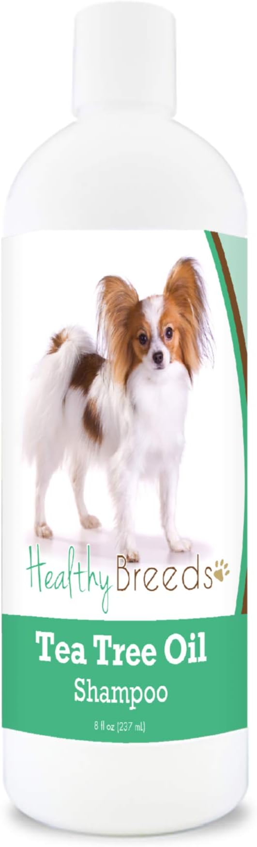 Healthy Breeds Papillon Tea Tree Oil Shampoo – Formulated for Dry, Irritated Skin – Reduce Dandruff – Wintergreen Scent – 8 oz