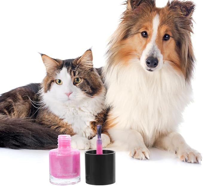 Dog Nail Polish Quick Dry Pet Nails Polish Set 6 Pcs Water-Based Healthy Paw Grooming Pet Dye Kit for All Pets