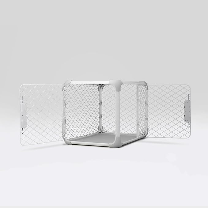 DIGGS Evolv Dog Crate - Slim, Durable Dog Kennel with Removable Ceiling Panel and Modular Design - Safe, Stylish, and Convenient (Ash, Extra Large)