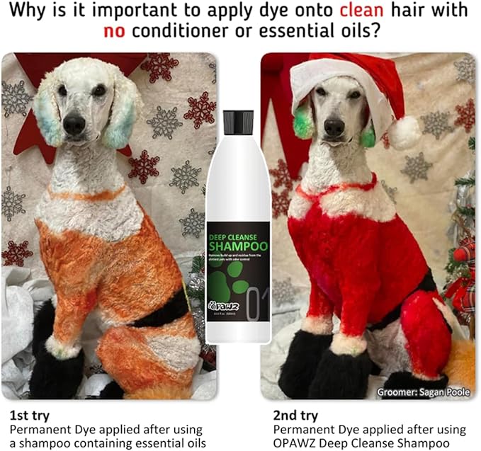 OPAWZ 01 Deep Cleanse Dog Shampoo, Professional Whitening Shampoo for Dogs, Cat, PH-Balanced to Remove Stains, Yellowing, Odor, for All Coat Types, Recommended by Groomers, 16.9 oz