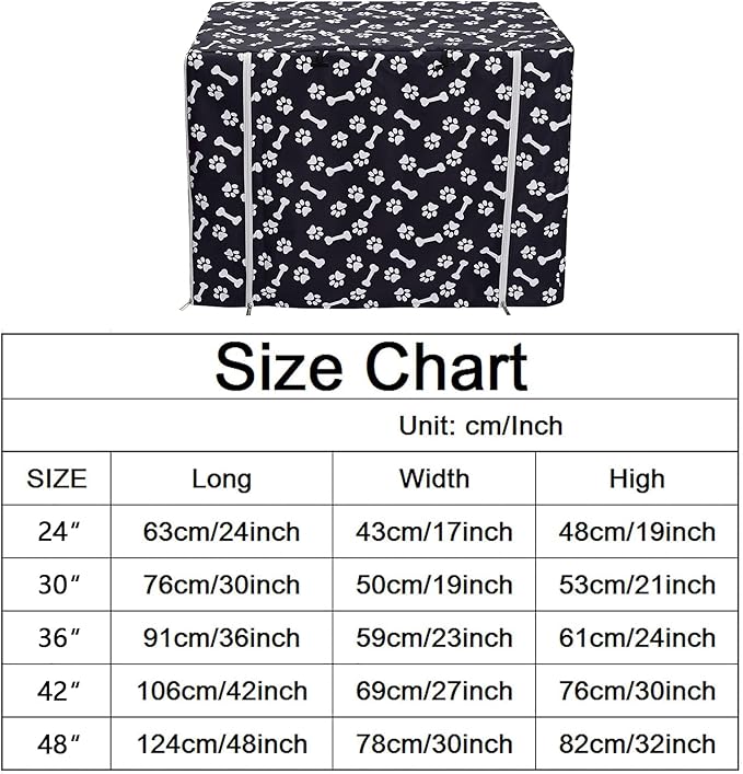 Geyecete Large Dog Crate Covers Fits 24inch-48inch Dog Crates for Small Medium Large Dogs Dog Crate Bed Dog Crate with Cover - Cover only(Crate Not Included)-Black-24