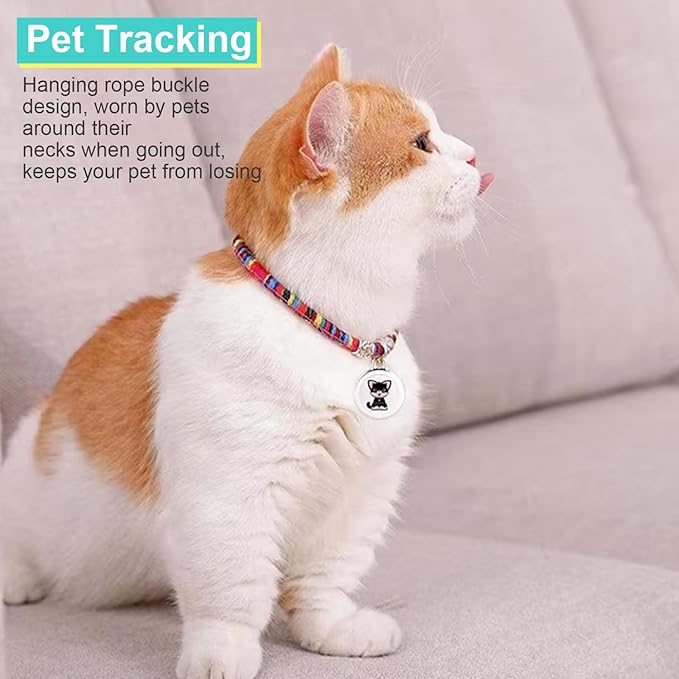 Cat Collar Cat Tracker Collar Dog Tracker Pet Tracker Kittens GPS Tracker for Cats Dogs| Android and iOS Universal| No Monthly Fee | No Charging Required | Waterproof | Smart Anti-Loss Locator (Cat)